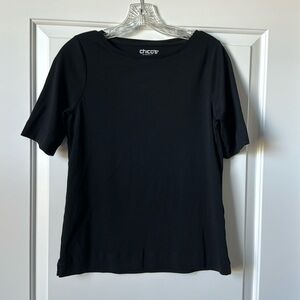 Chicos Short Sleeve Scoop Neck Top